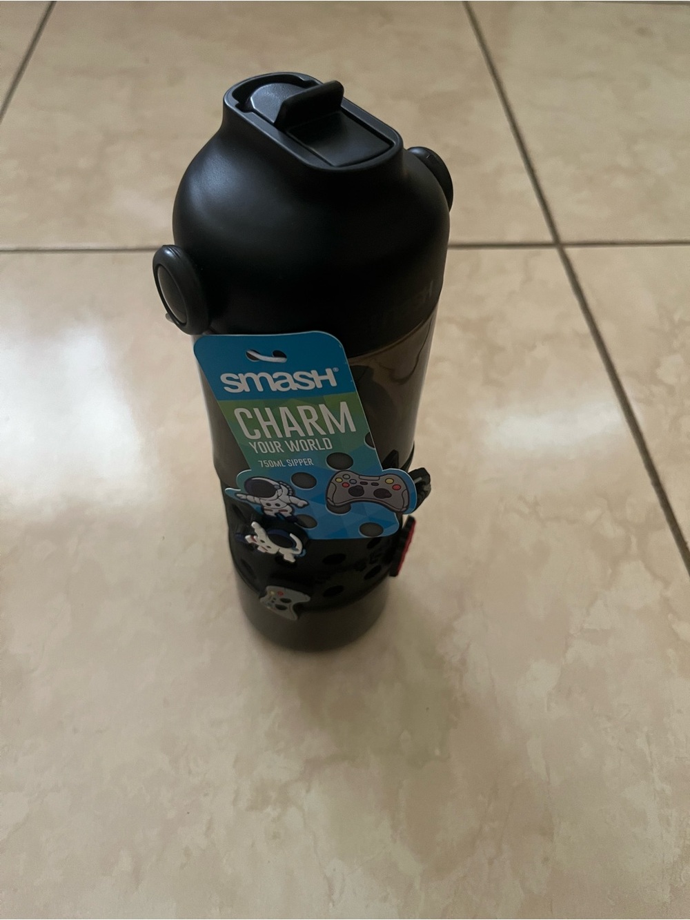 Smash Kids Swim Water Bottle - Black